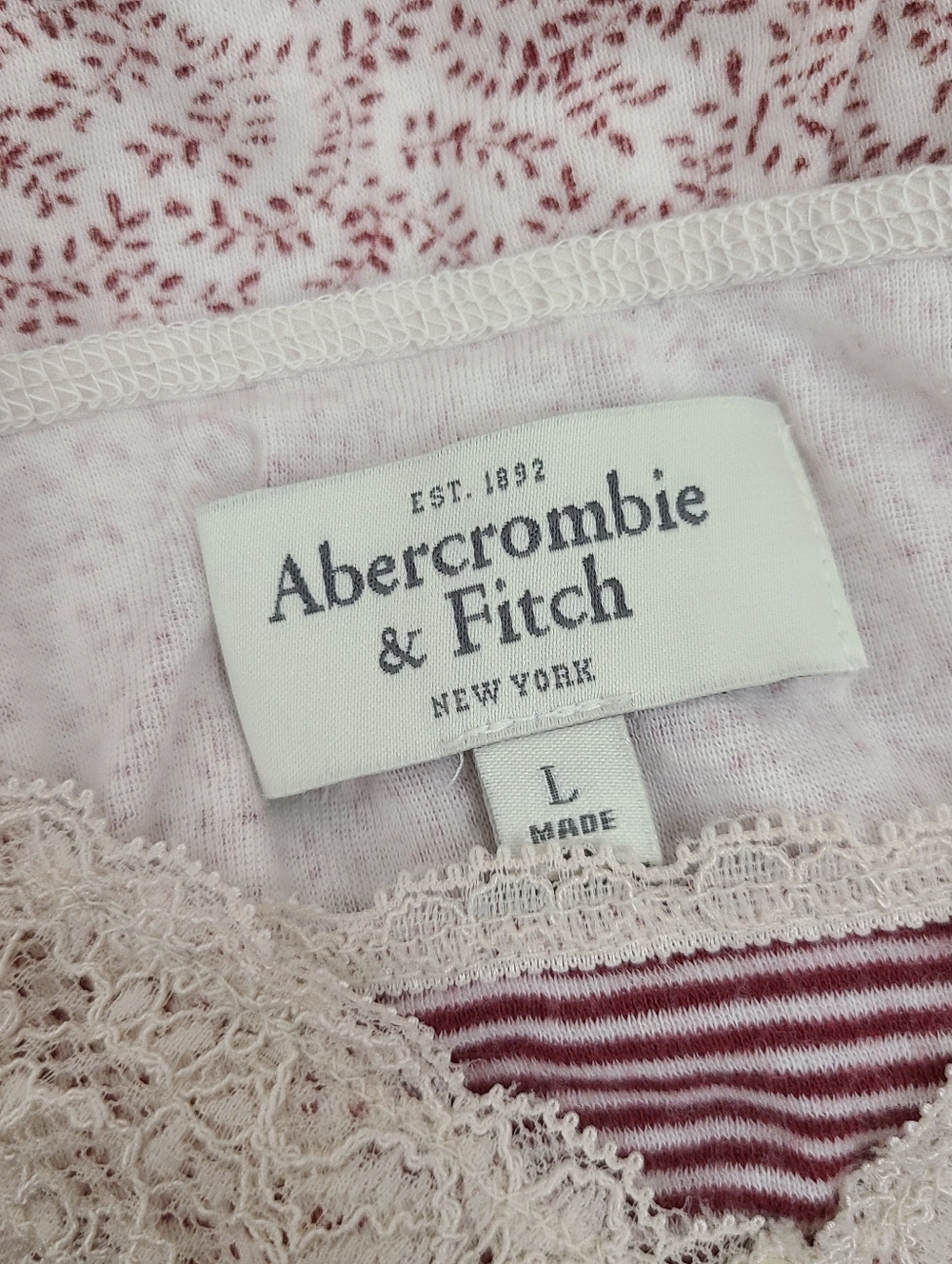 ♡ Y2K ♡ Abercrombie Burgundy Floral Lace Button Front Babydoll Cami Tank Top - Picture 9 of 9
